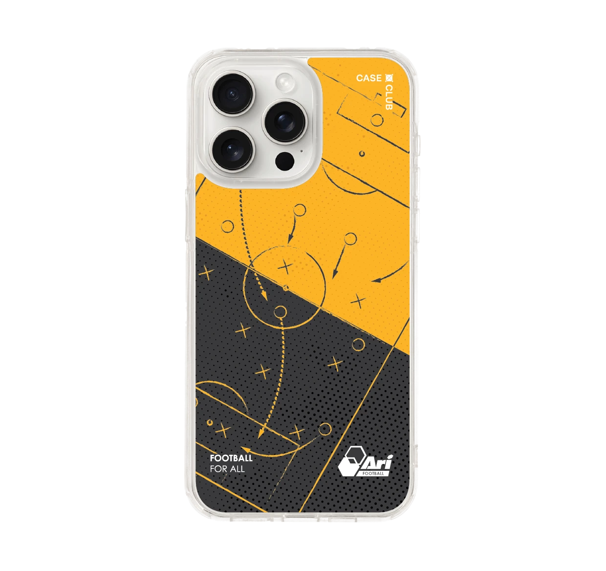 iphone 15 pro max clear case ari football